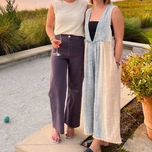ZARA purple high waisted flare jeans